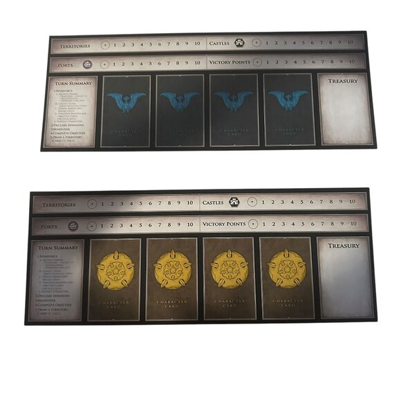 Hasbro Risk Game of Thrones Board Game Set of 7 Player Boards Replacement Parts - Picture 4 of 9
